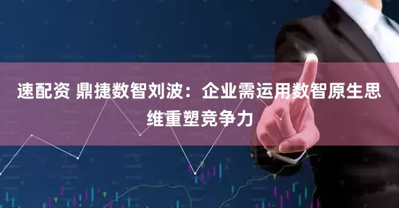 速配资 鼎捷数智刘波：企业需运用数智原生思维重塑竞争力