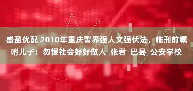 盛盈优配 2010年重庆警界强人文强伏法，临刑前嘱咐儿子：勿恨社会好好做人_张君_巴县_公安学校